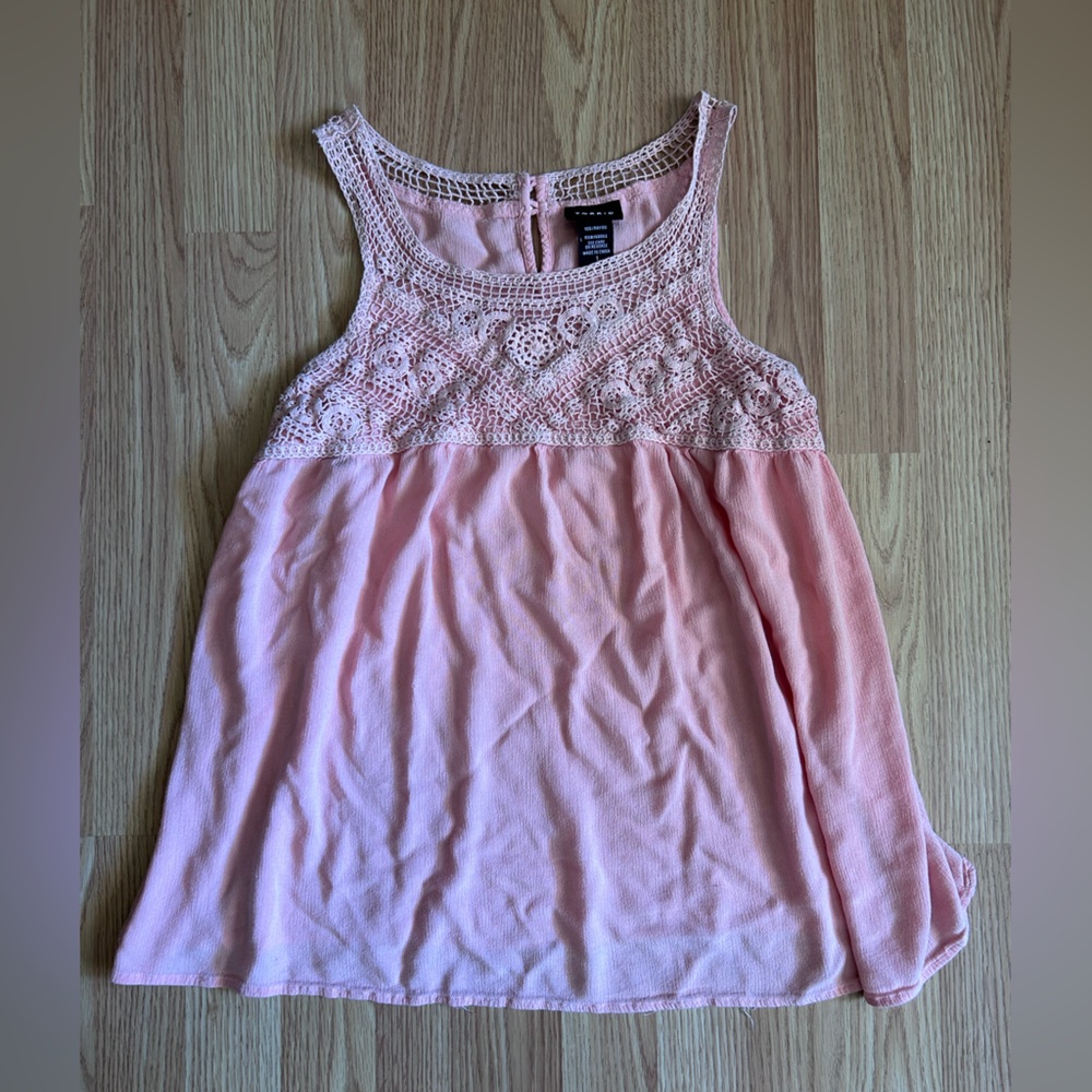 Torrid Pink Lace Tank Top